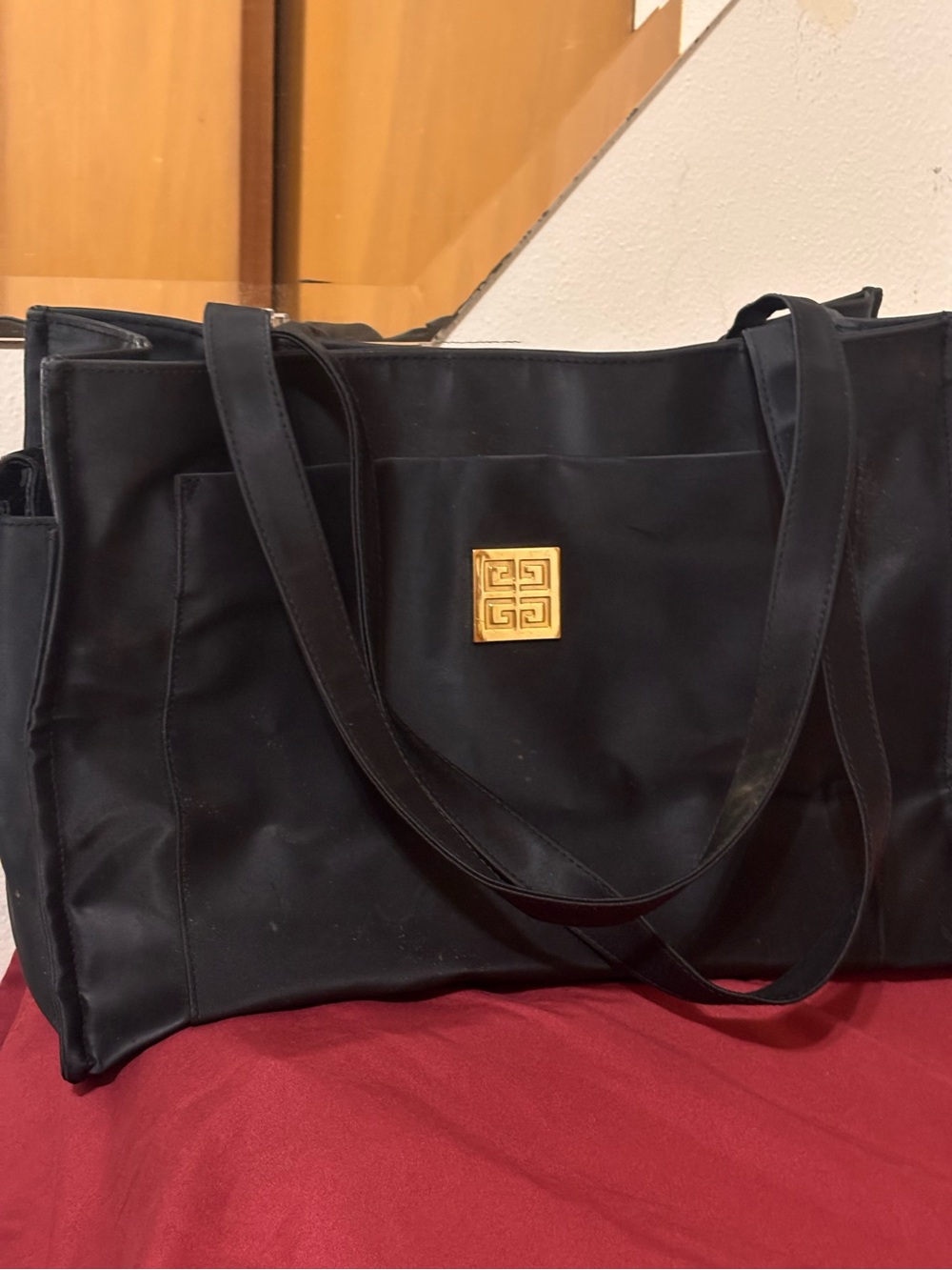 Givenchy Black Tote with Gold Medallion